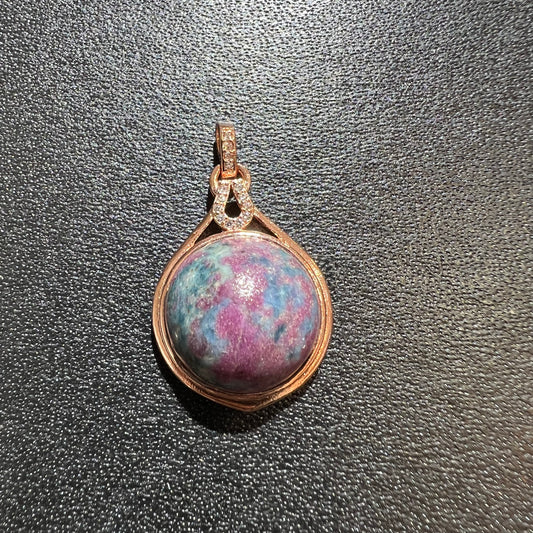 Ruby in kayanite pendant