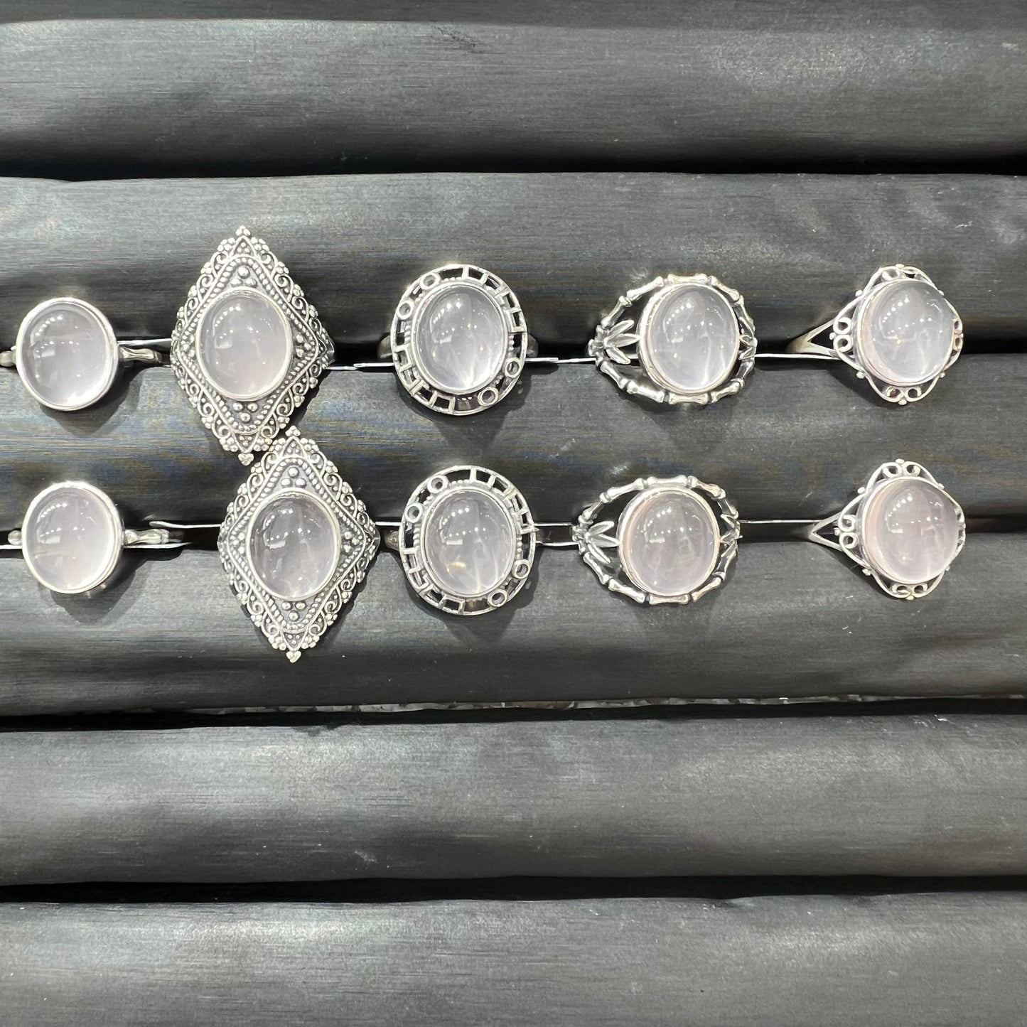 Rose quartz ring silver 925