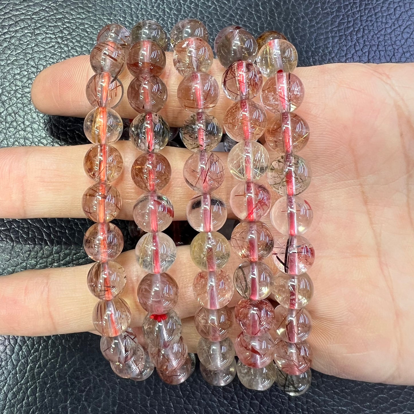 Colored rutile bracelet