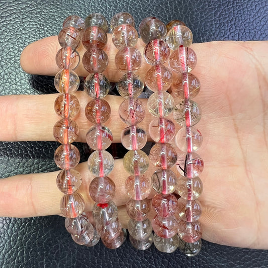 Colored rutile bracelet