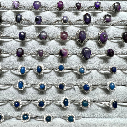 Sugilite ring silver