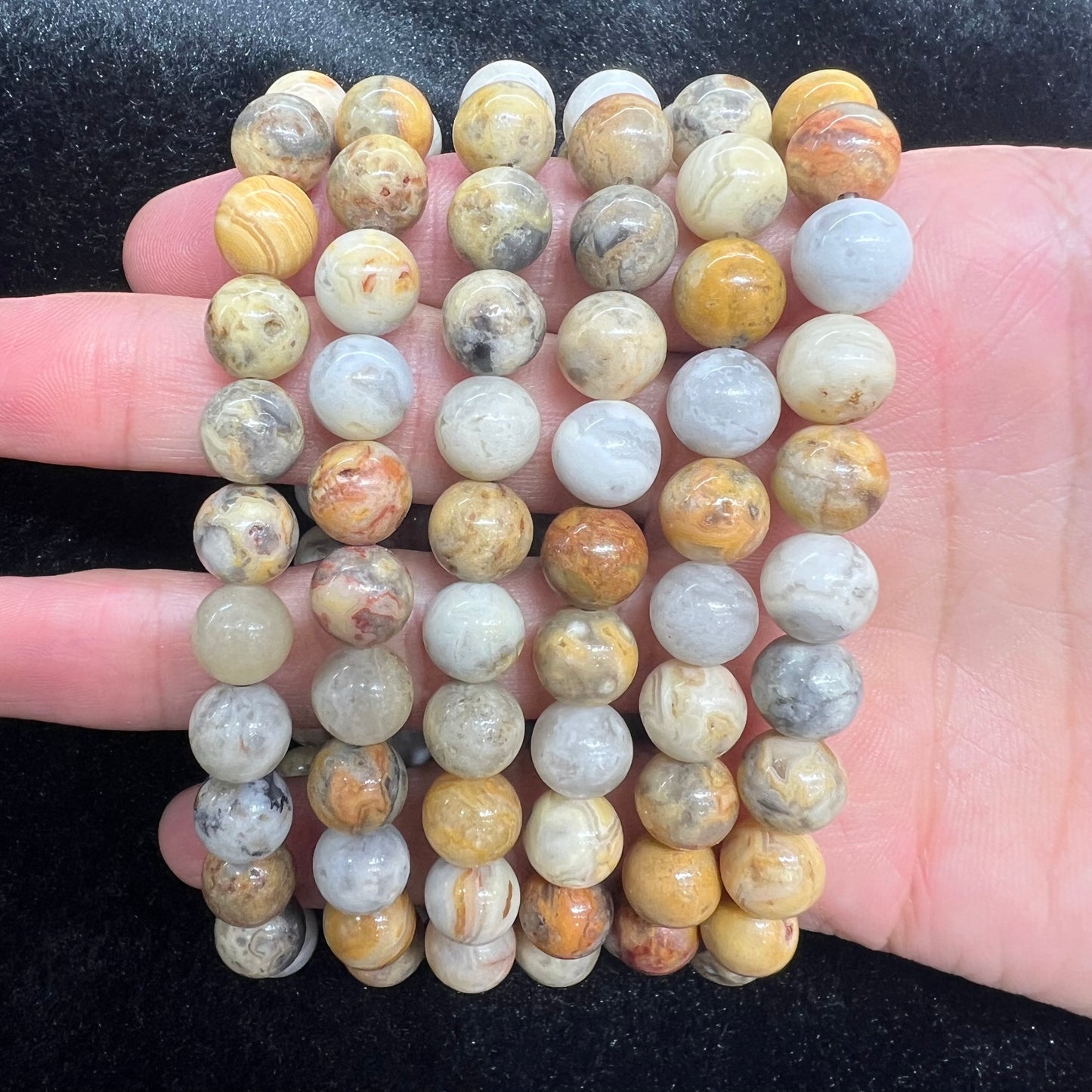 Crazy lace agate bracelet