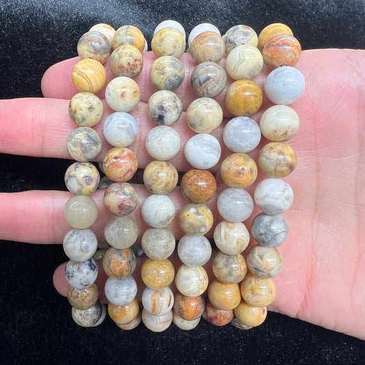 Crazy lace agate bracelet