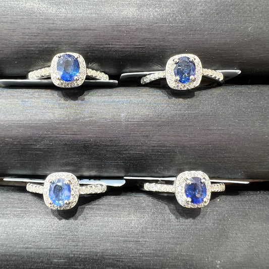 Sapphire ring silver 925