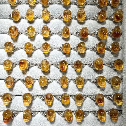 Citrine pixiu ring copper