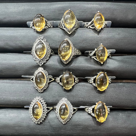 Citrine ring silver