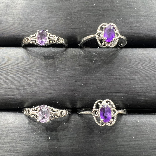 Amethyst ring copper