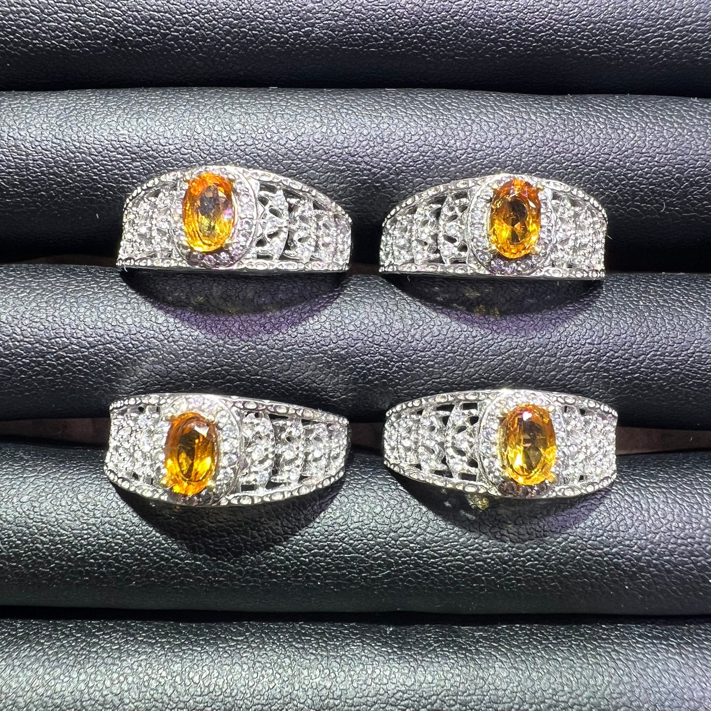 Citrine silver ring