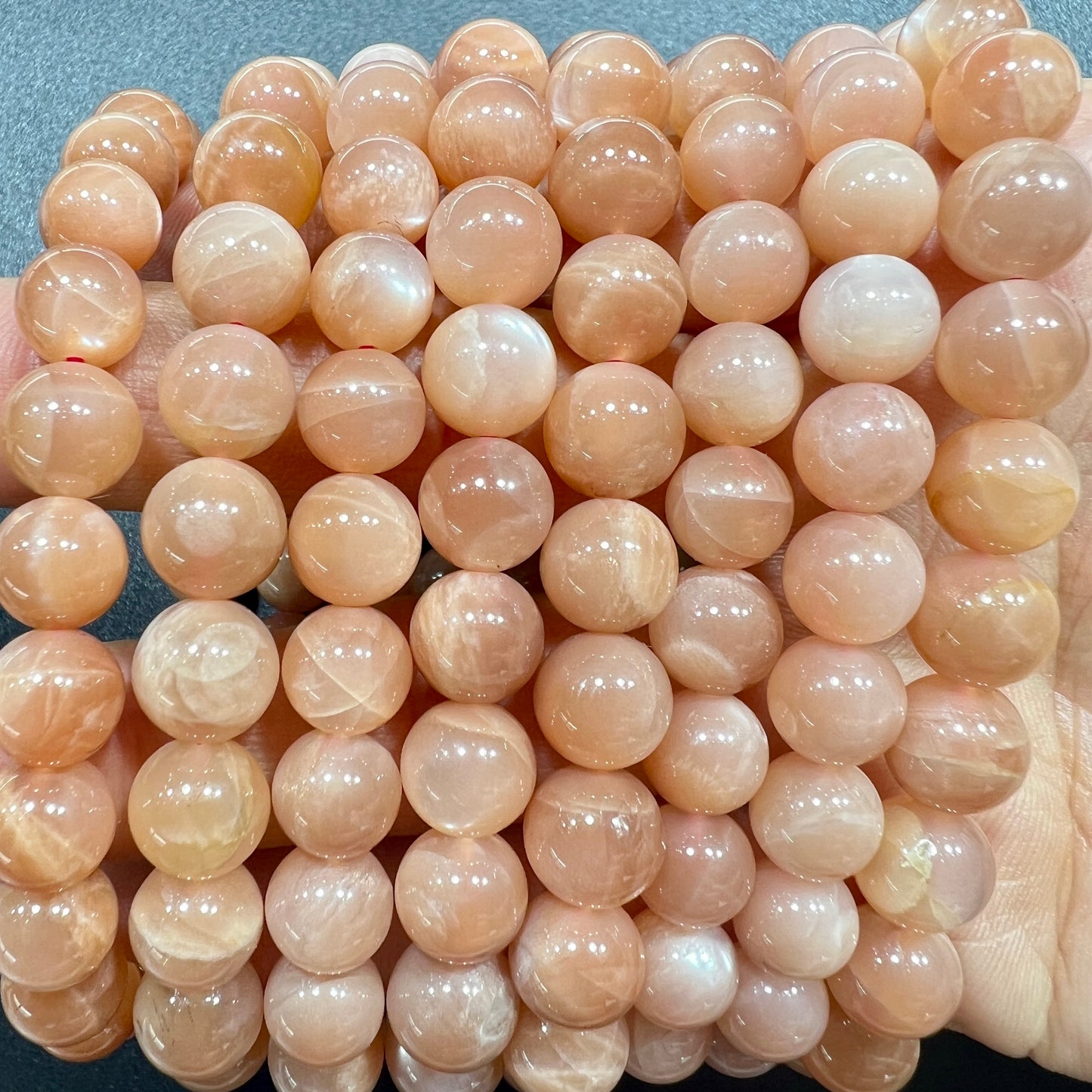 Peach moon stone bracelet