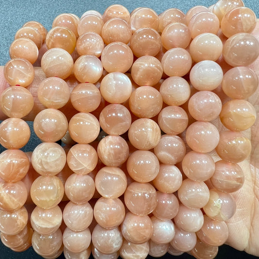 Peach moon stone bracelet