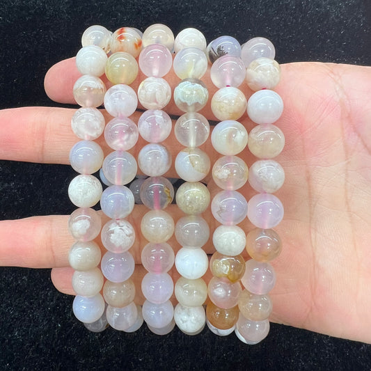 Flower agate bracelet