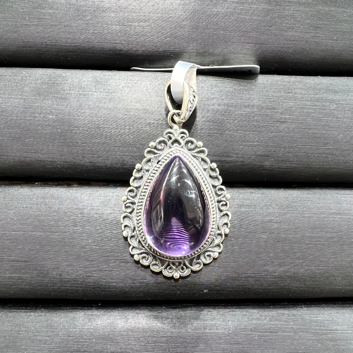 Amethyst silver pendant