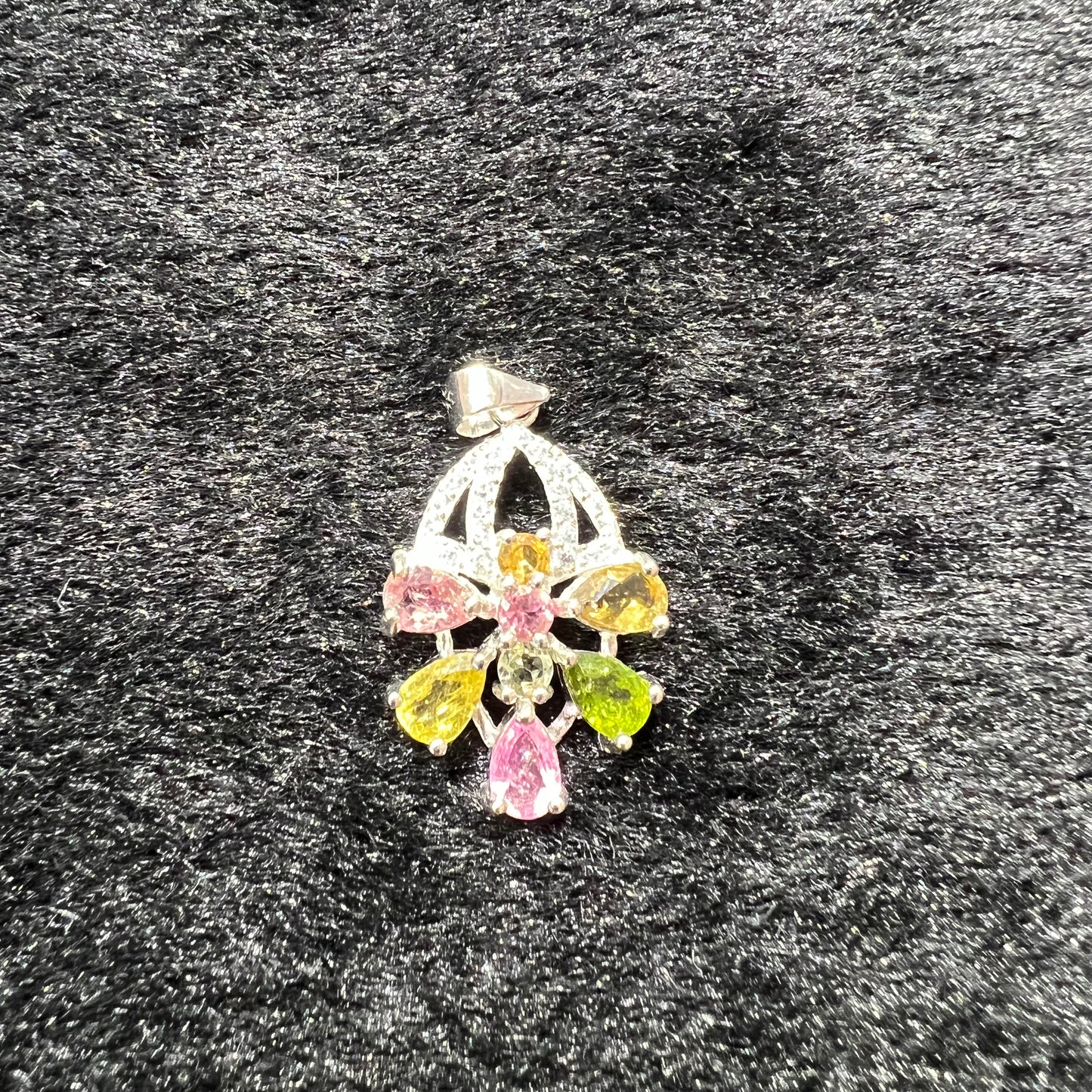 Tourmaline pendant silver 925