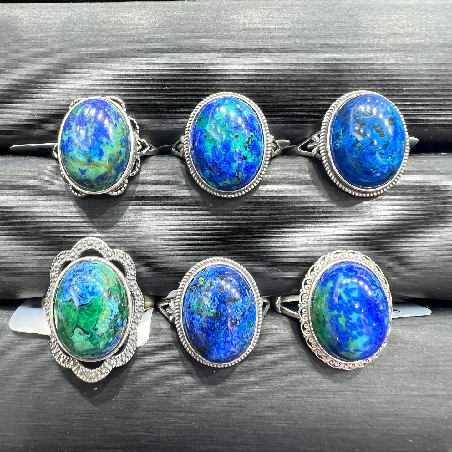 Azurite ring silver 925