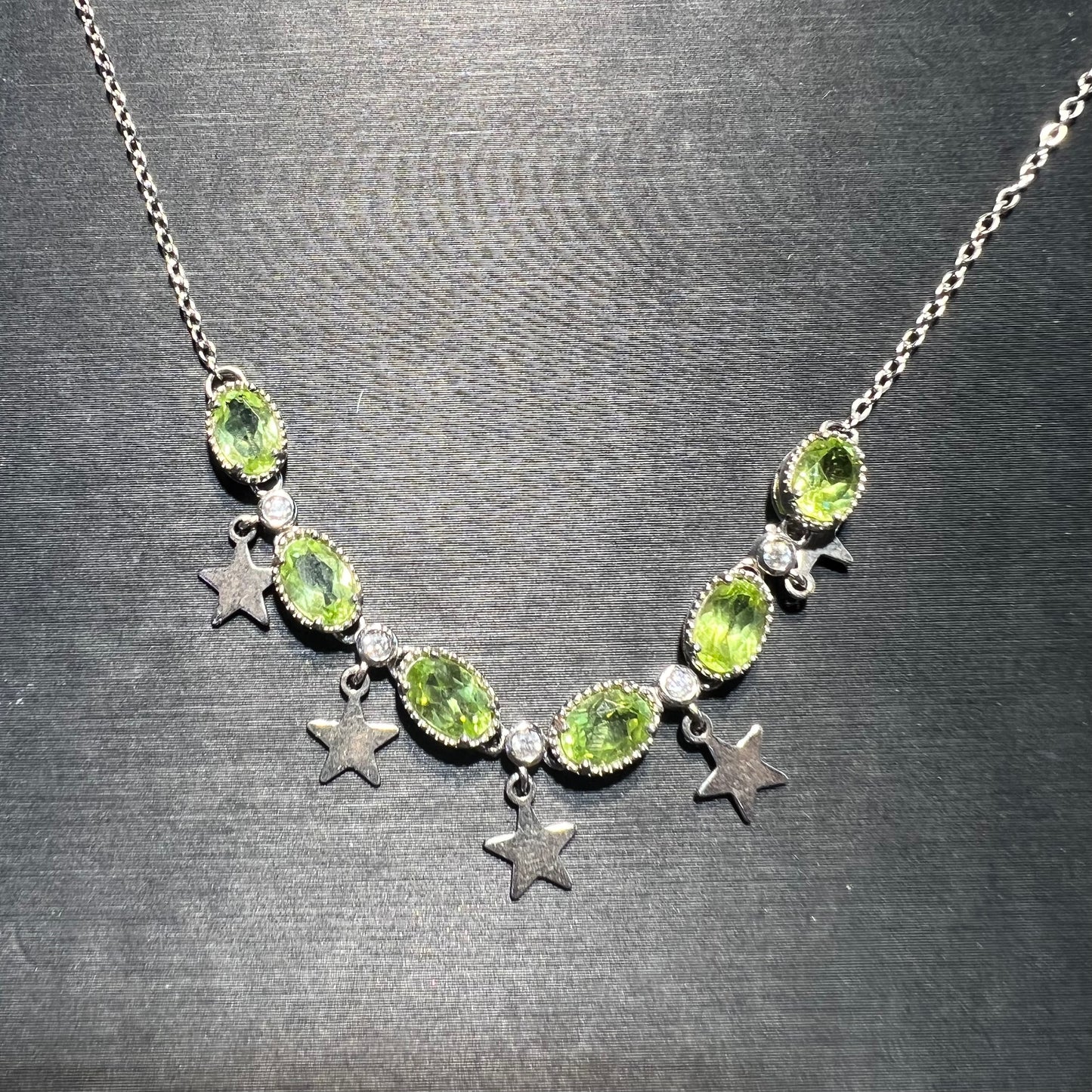 Peridot necklace silver 925