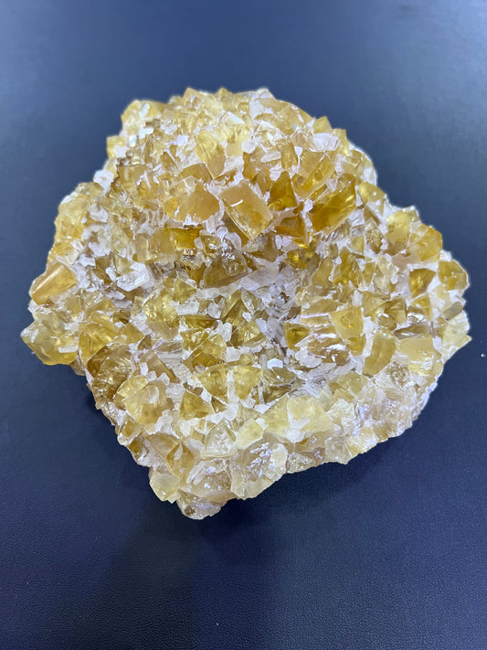 Yellow fluorite specimen