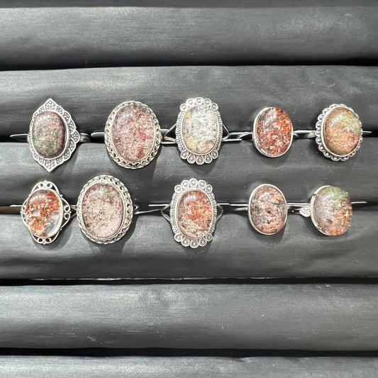 Garden quartz ring silver 935