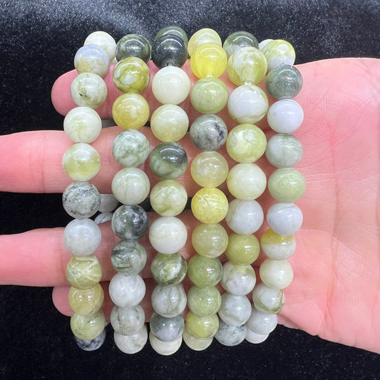 Olive jade bracelet