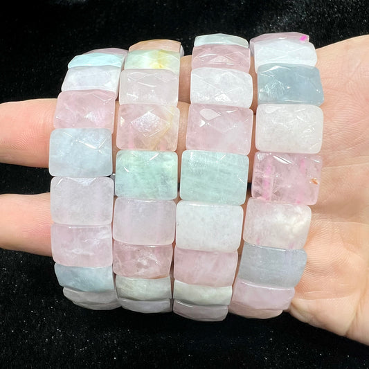 Morganite bangle bracelet