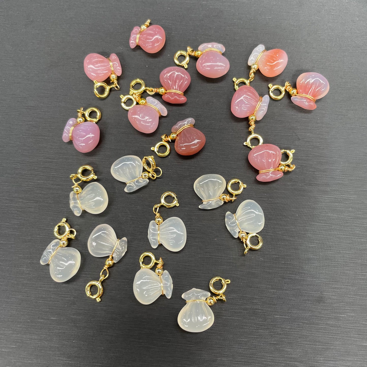 Clear quartz money bag