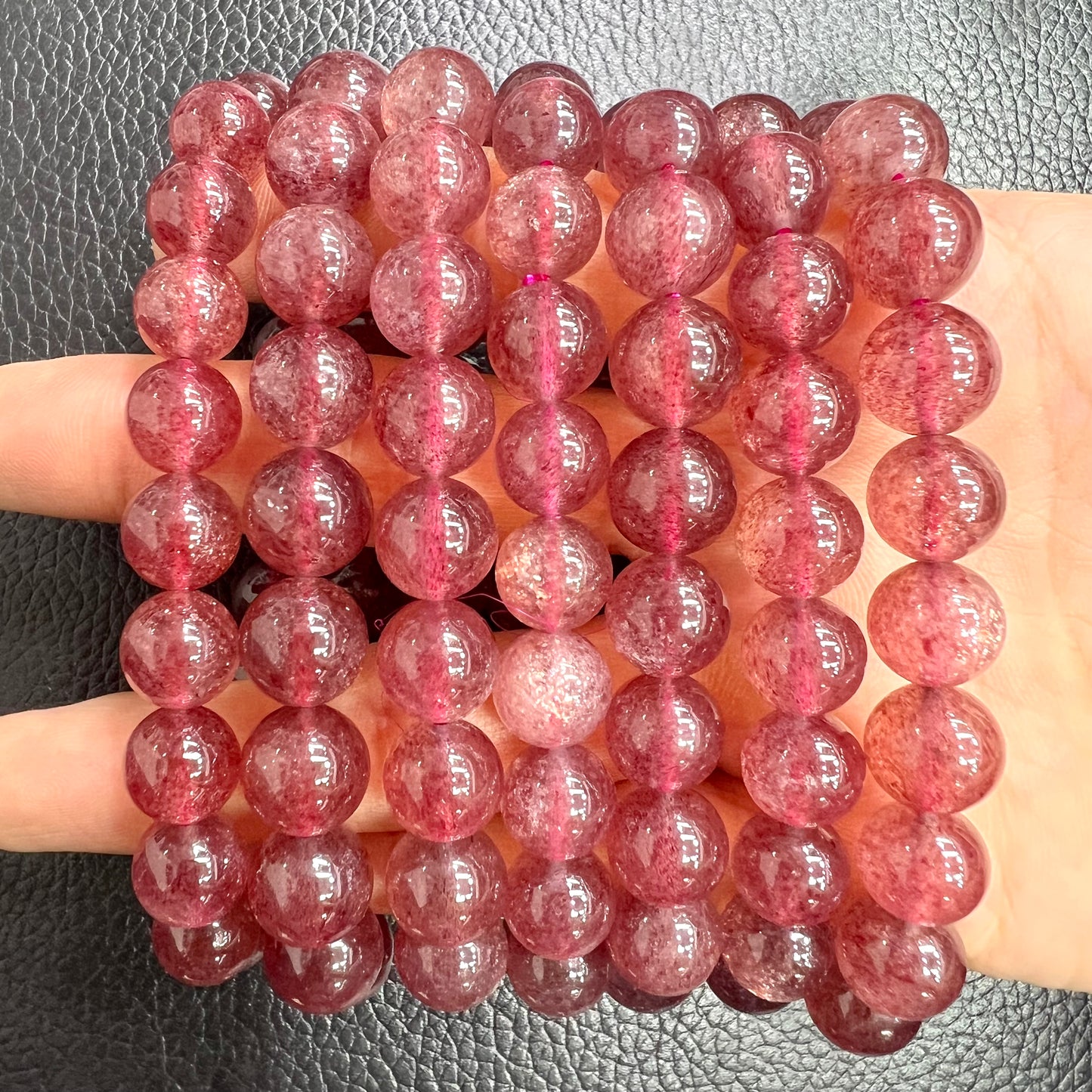 Strawberry quartz bracelet