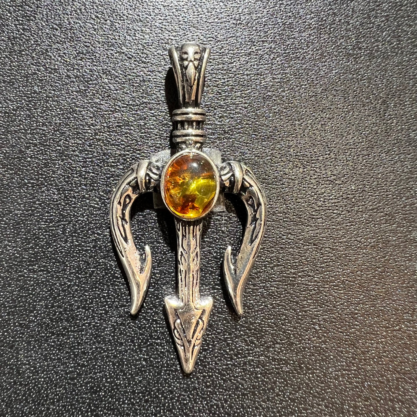 Flower amber pendant