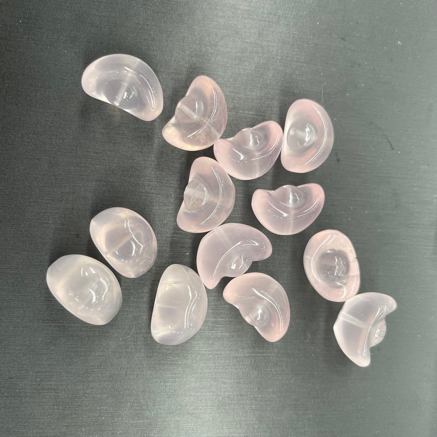 Rose quart yuanbao bead