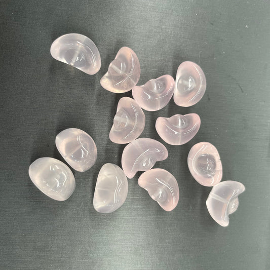 Rose quart yuanbao bead