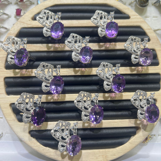 Amethyst ring silver 925