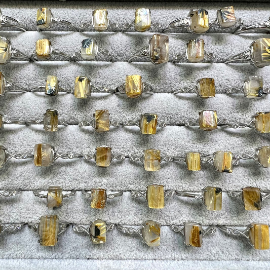 Golden rutile ring copper