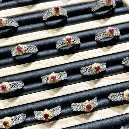 Ruby ring silver 925