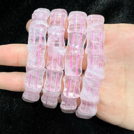 Rose quartz bangle bracelet