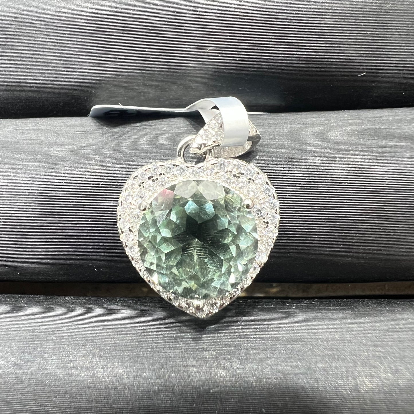 prasiolite pendant silver 925