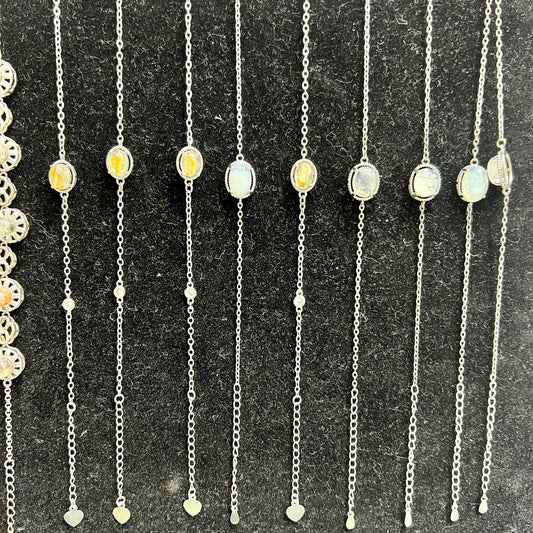 Golden rutile &moonstone bracelet copper