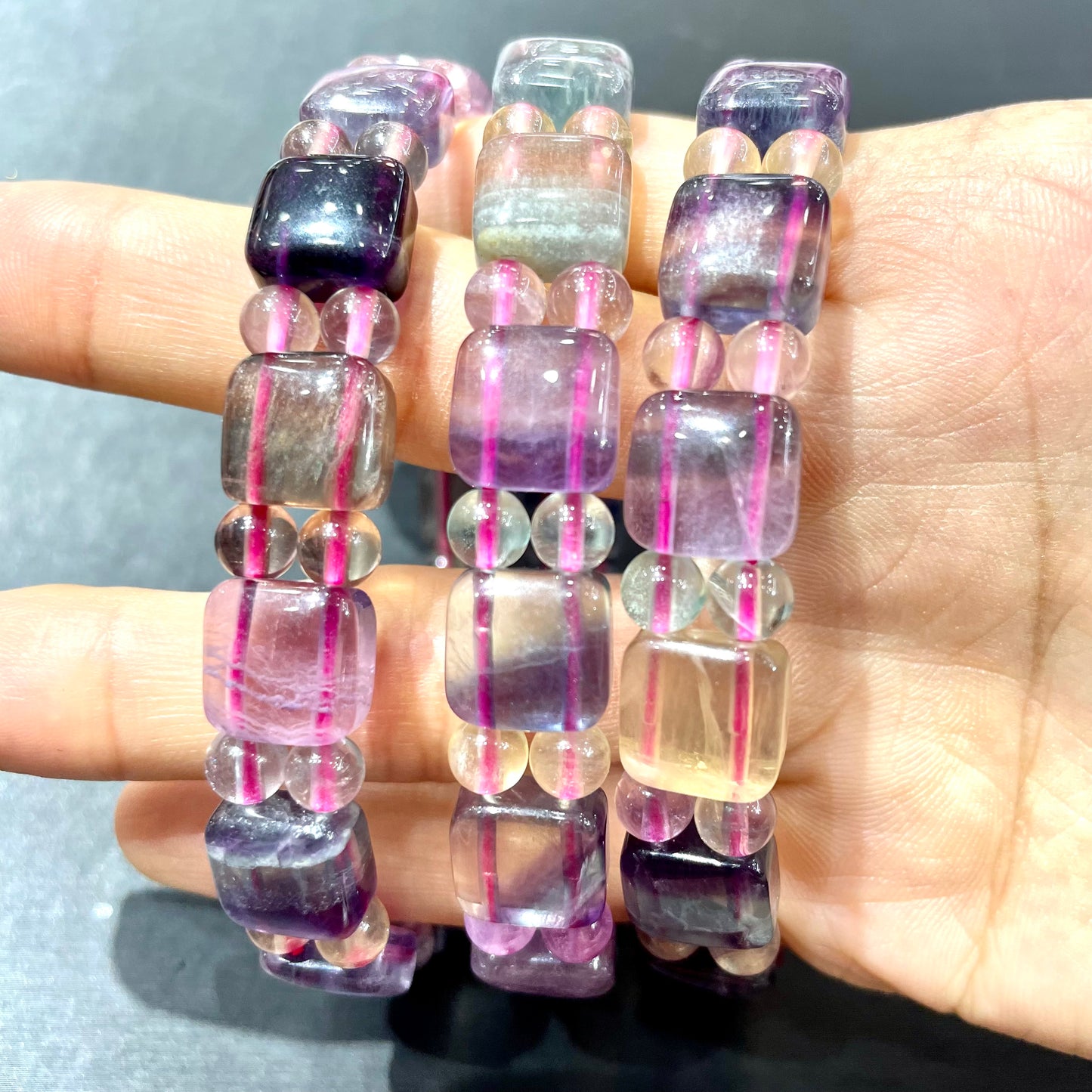 Fluorite bangle bracelet