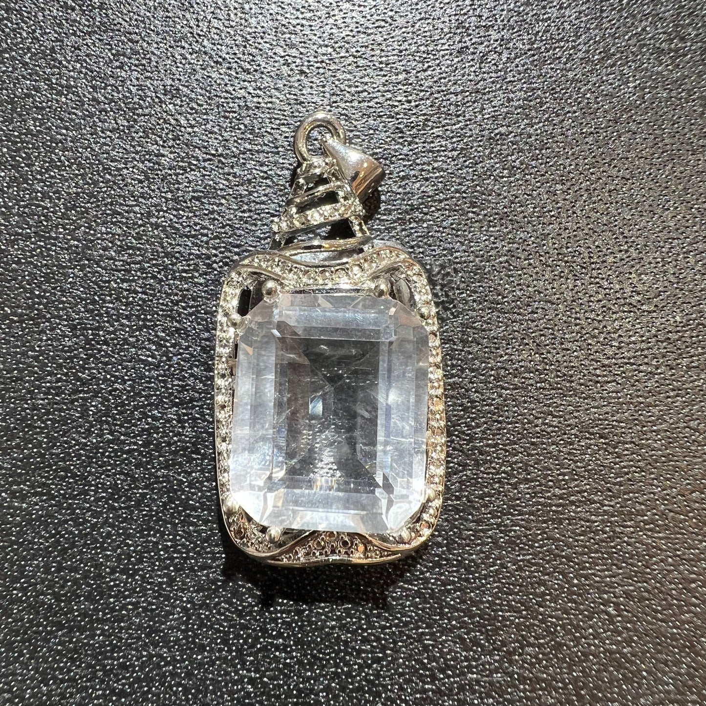 Clear quartz pendant