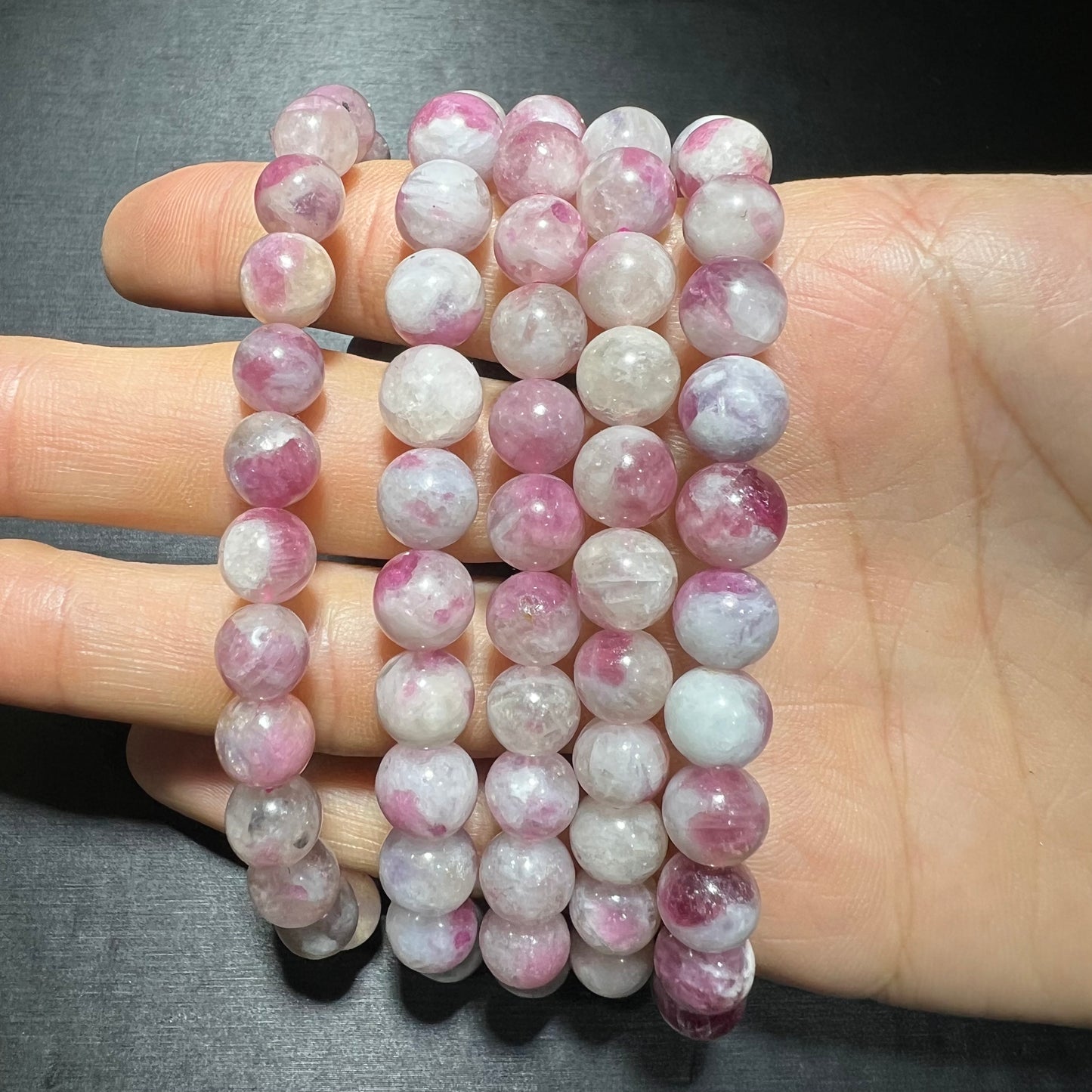 Pink tourmaline bracelet