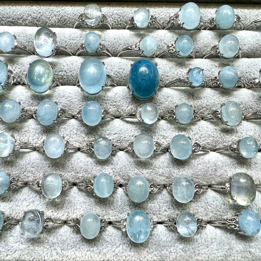 Aquamarine ring copper