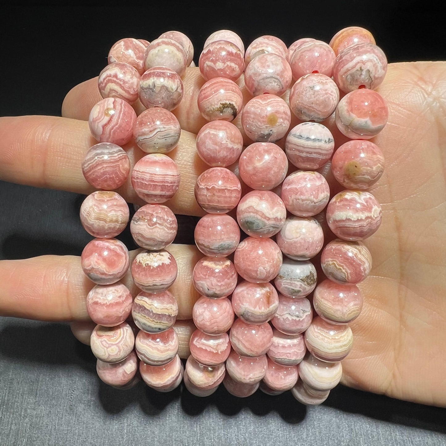 Rhodochrosite bracelet