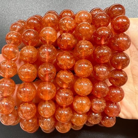 Orange strawberry quartz bracelet