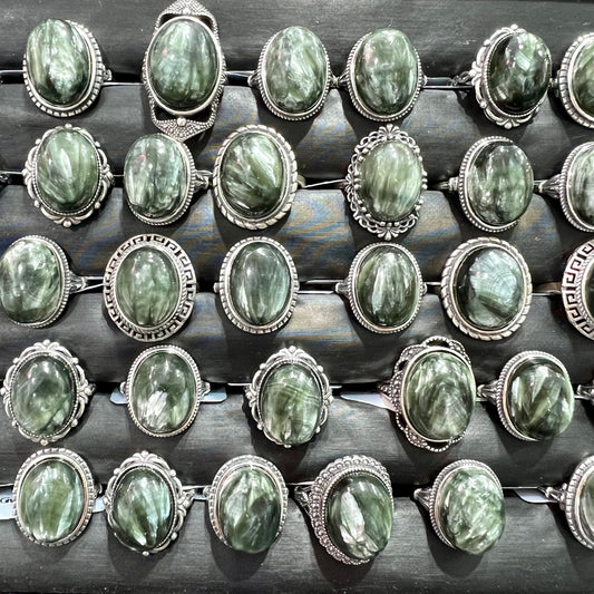 Seraphinite ring silver925