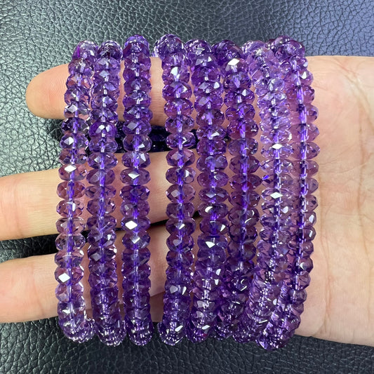 Amethyst cut faced bracelet