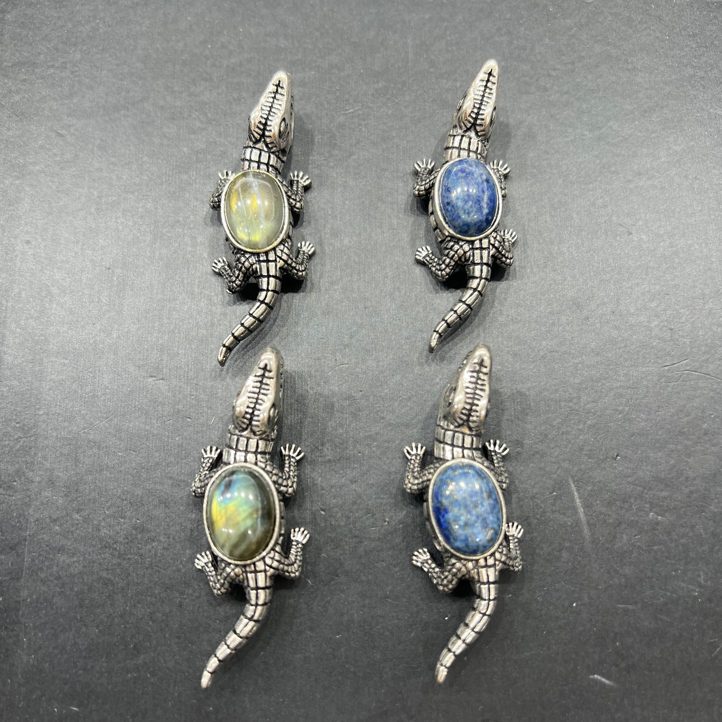 crocodile pendant copper