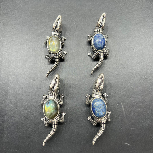 crocodile pendant copper