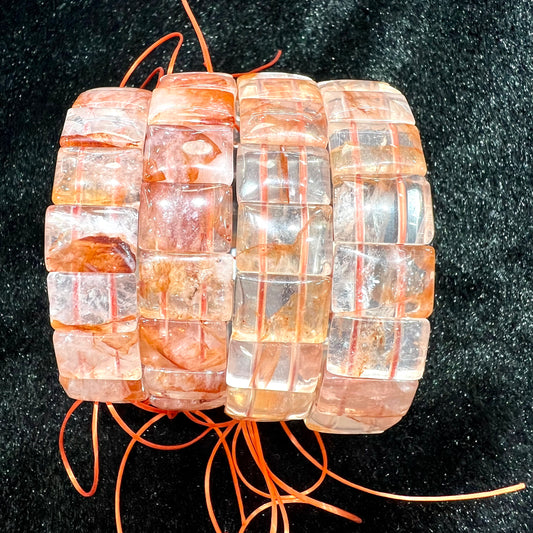 Fire quartz bangle bracelet