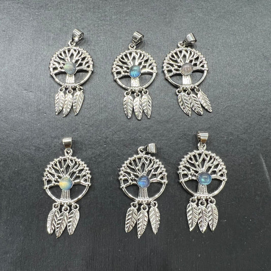 Labradorite pendant copper