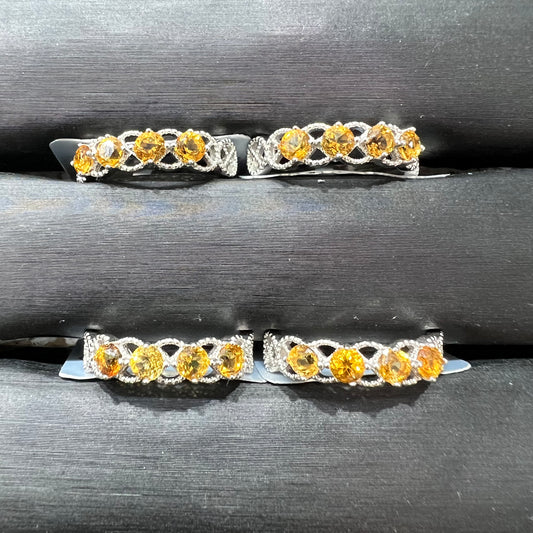 Citrines ring silver