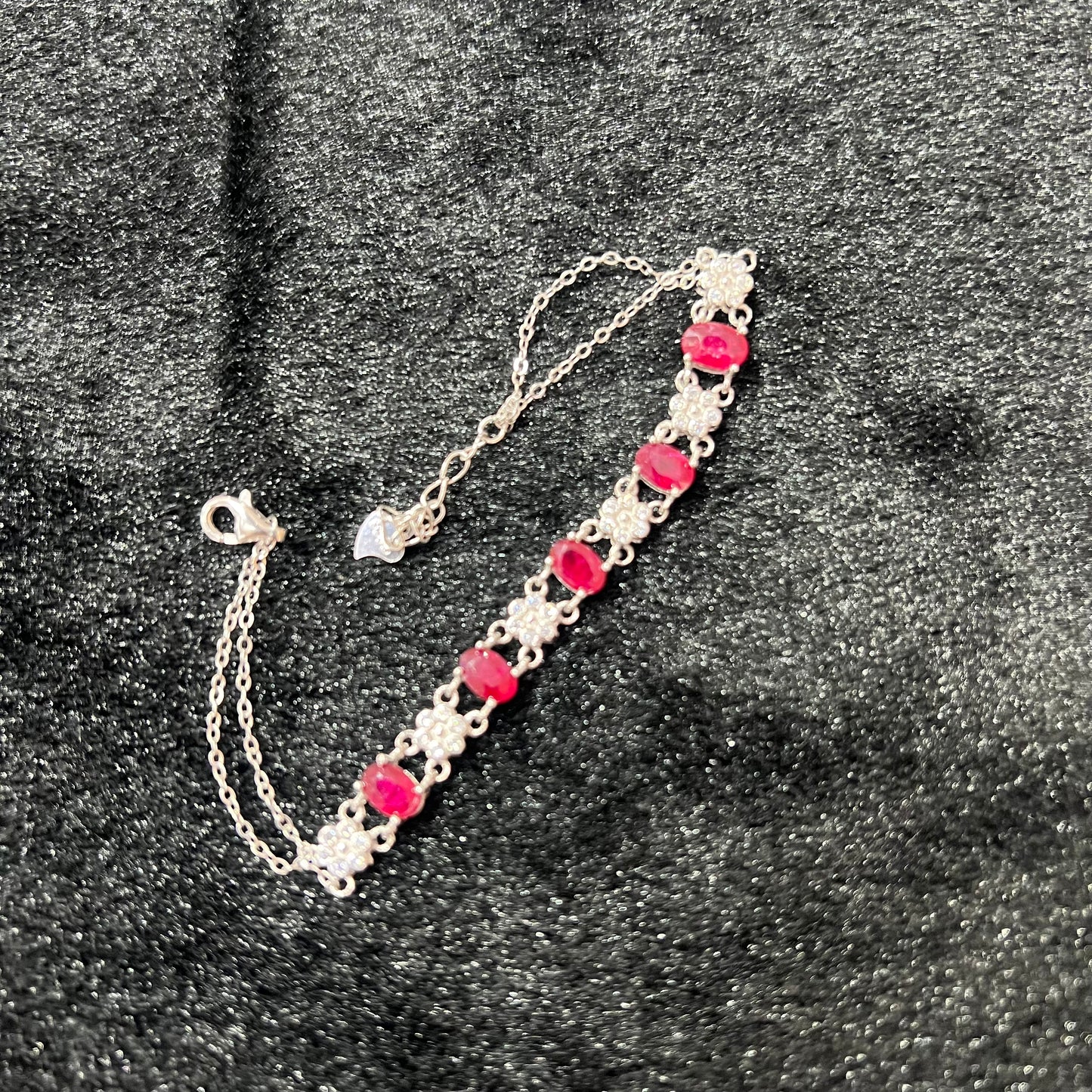 Ruby bracelet silver 925
