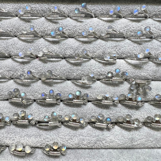 Labradorite ring copper