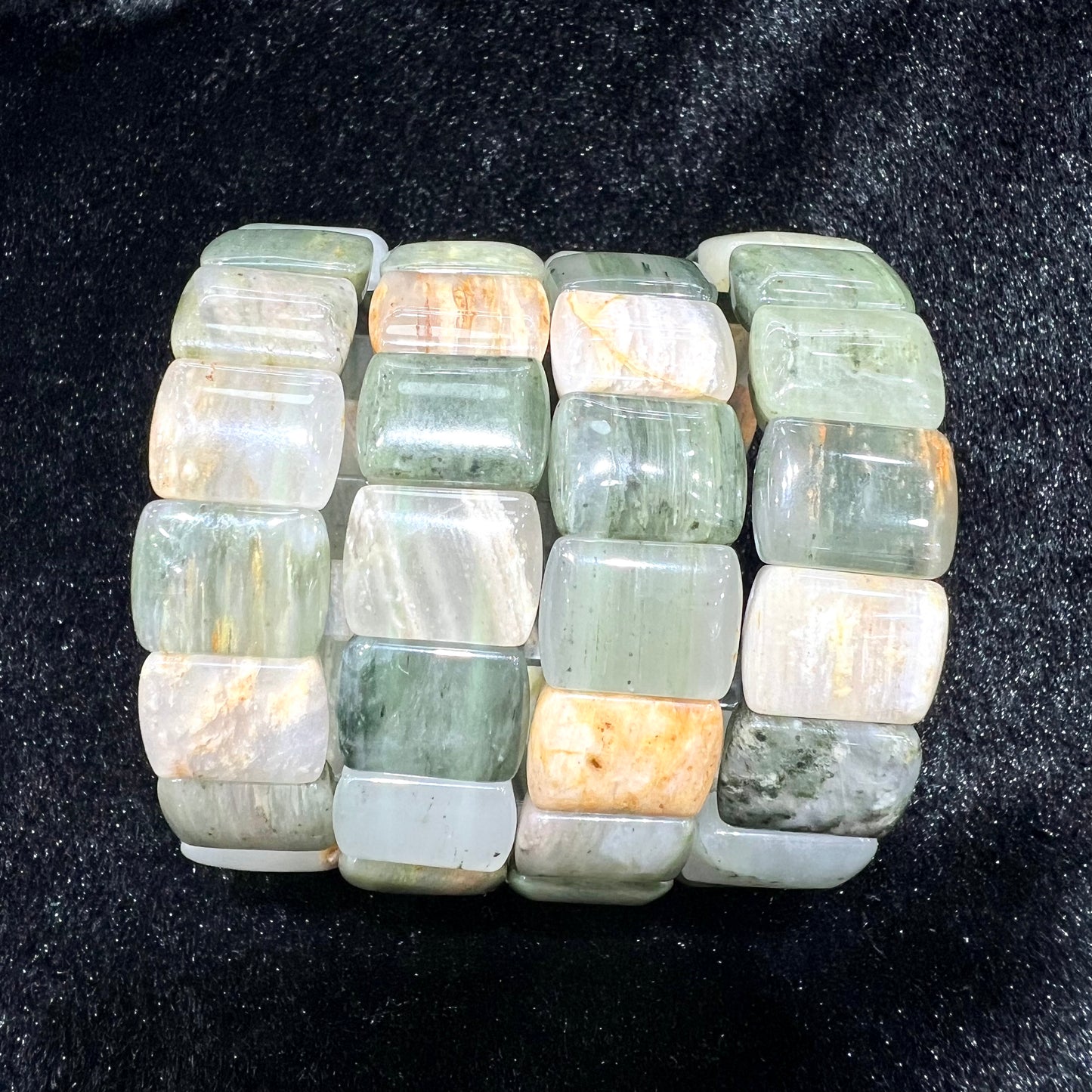 Garden agate bangle bracelet